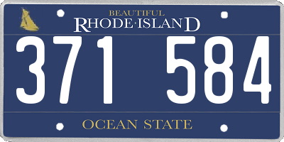 RI license plate 371584