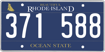 RI license plate 371588