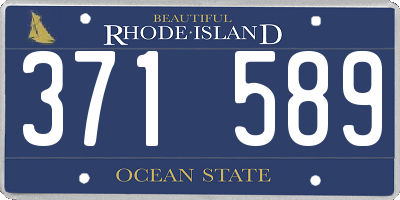 RI license plate 371589