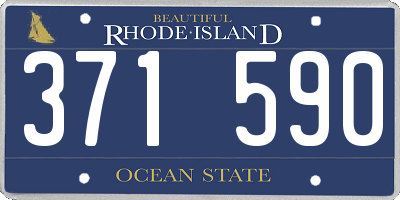RI license plate 371590