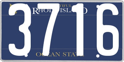 RI license plate 3716
