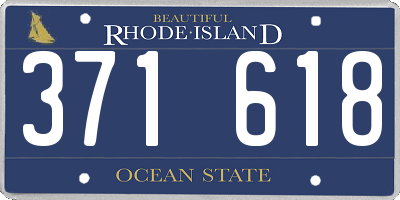 RI license plate 371618