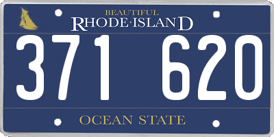 RI license plate 371620