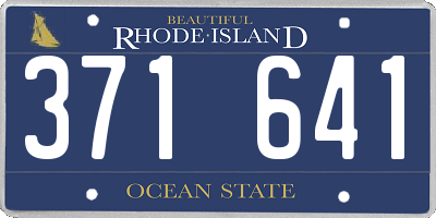 RI license plate 371641