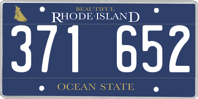 RI license plate 371652