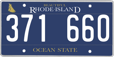 RI license plate 371660