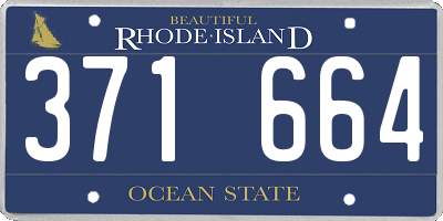 RI license plate 371664