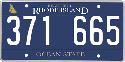 RI license plate 371665