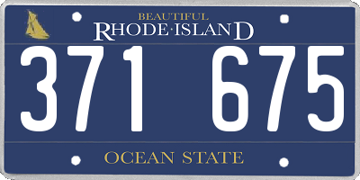 RI license plate 371675