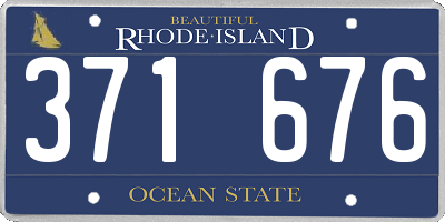 RI license plate 371676