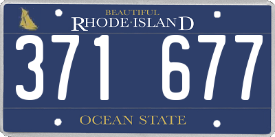 RI license plate 371677