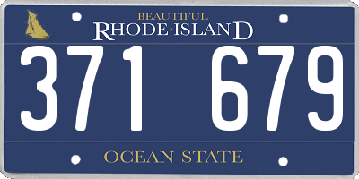 RI license plate 371679