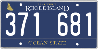 RI license plate 371681