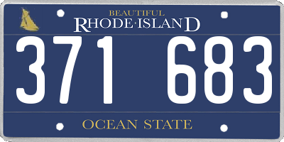 RI license plate 371683