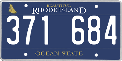 RI license plate 371684
