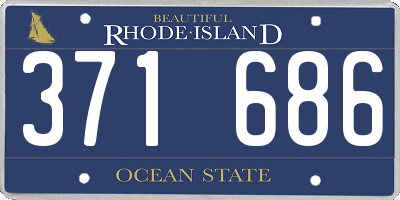 RI license plate 371686