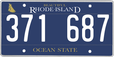 RI license plate 371687