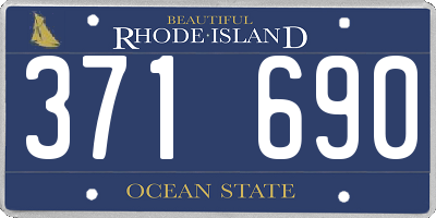 RI license plate 371690