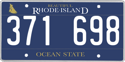 RI license plate 371698
