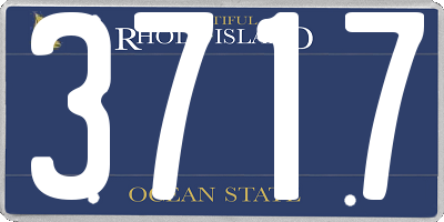 RI license plate 3717