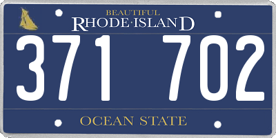 RI license plate 371702