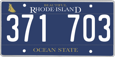 RI license plate 371703
