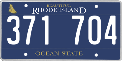 RI license plate 371704