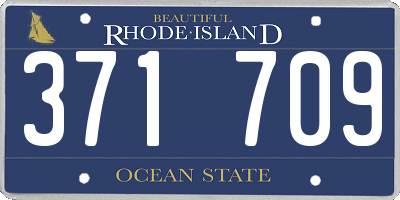 RI license plate 371709