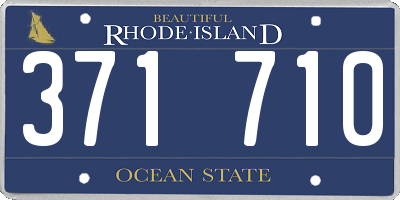 RI license plate 371710