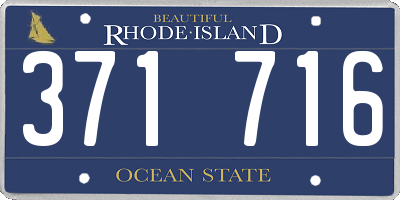 RI license plate 371716