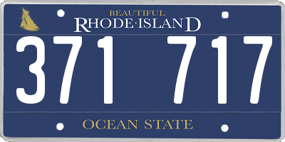 RI license plate 371717