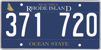 RI license plate 371720