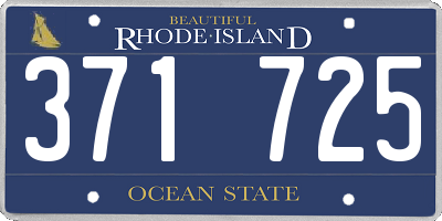 RI license plate 371725