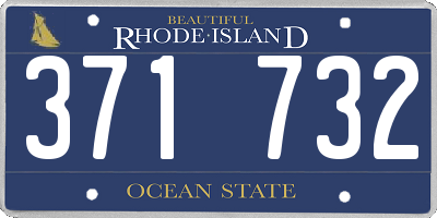 RI license plate 371732