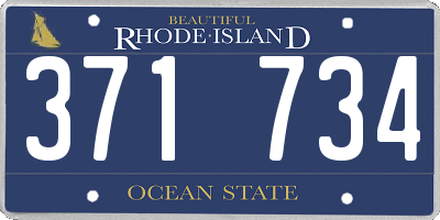 RI license plate 371734