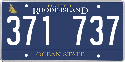 RI license plate 371737