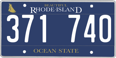 RI license plate 371740