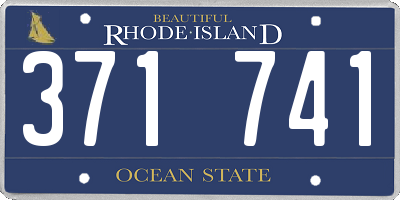 RI license plate 371741