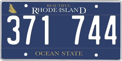 RI license plate 371744