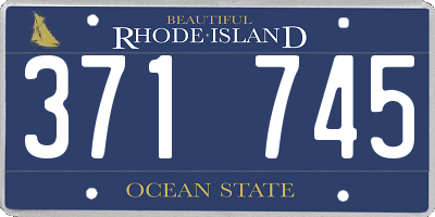 RI license plate 371745