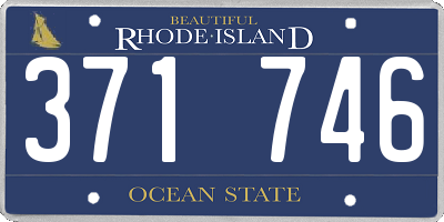 RI license plate 371746