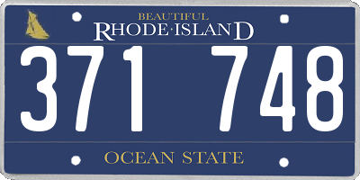 RI license plate 371748
