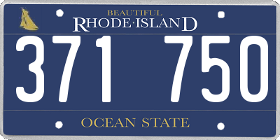 RI license plate 371750