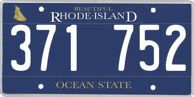 RI license plate 371752