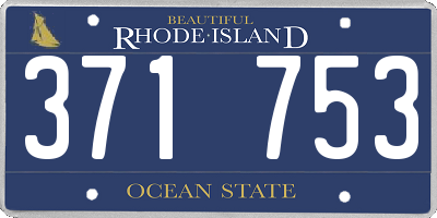 RI license plate 371753
