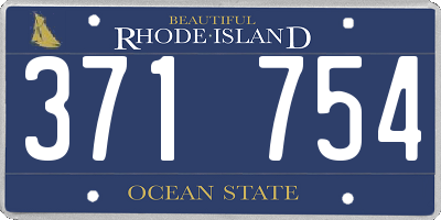 RI license plate 371754