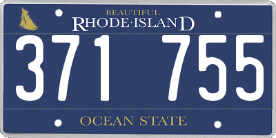 RI license plate 371755