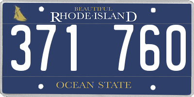 RI license plate 371760