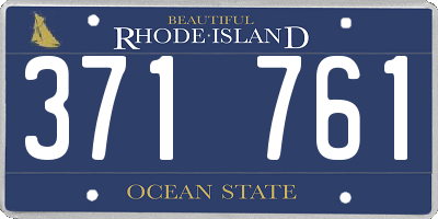 RI license plate 371761