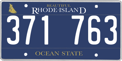 RI license plate 371763
